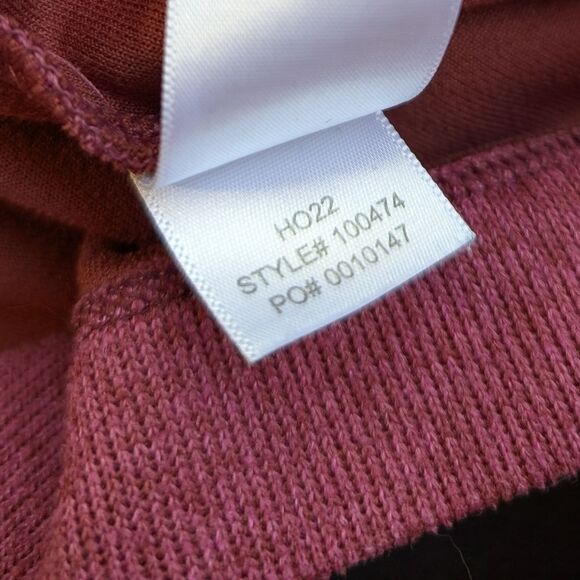 Rhone Mens Commuter 1/4 Zip Sweater Maroon Marle Size Medium - Picture 11 of 11